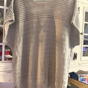 Elegant Women's Light Gray Knit Sweater